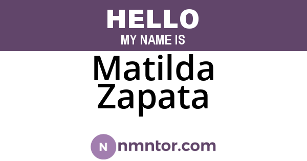 Matilda Zapata