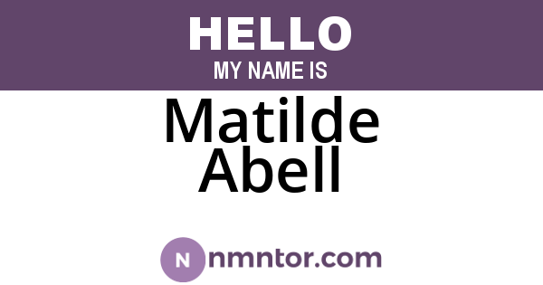 Matilde Abell