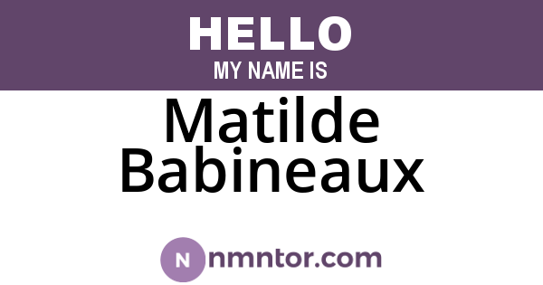 Matilde Babineaux