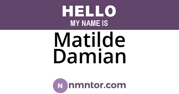Matilde Damian