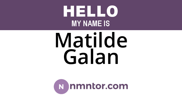 Matilde Galan
