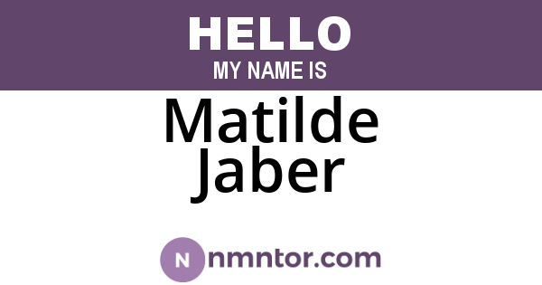 Matilde Jaber