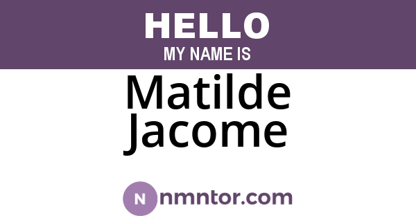 Matilde Jacome