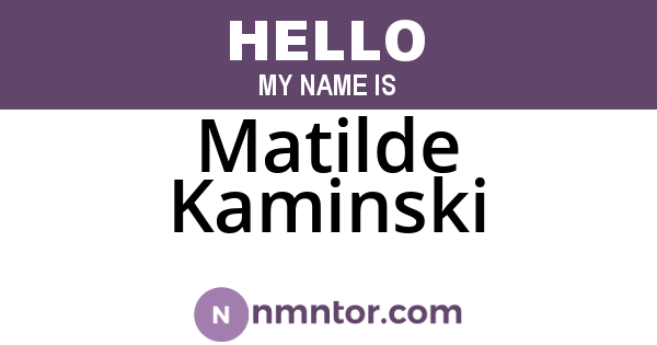 Matilde Kaminski