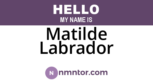 Matilde Labrador