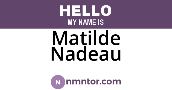 Matilde Nadeau