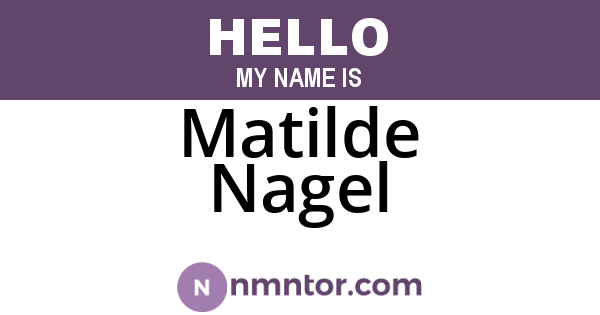 Matilde Nagel