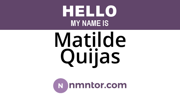 Matilde Quijas