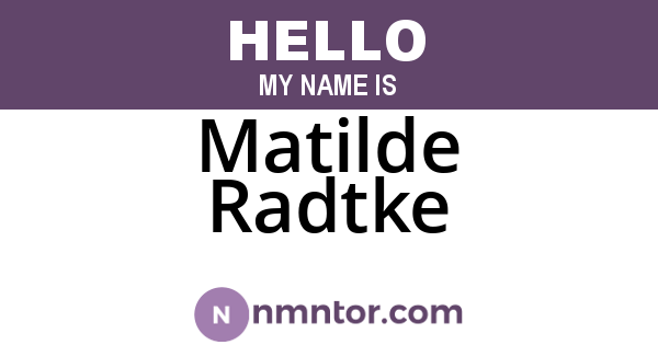 Matilde Radtke