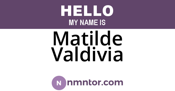 Matilde Valdivia