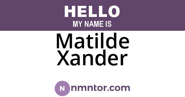 Matilde Xander