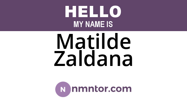 Matilde Zaldana
