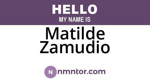Matilde Zamudio