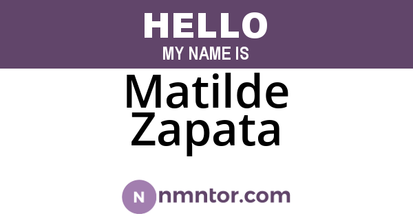 Matilde Zapata