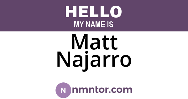 Matt Najarro