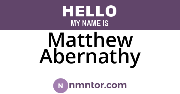 Matthew Abernathy