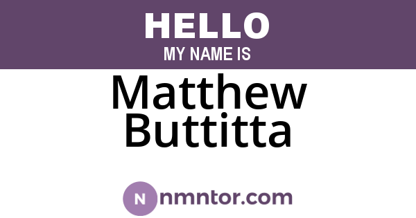 Matthew Buttitta