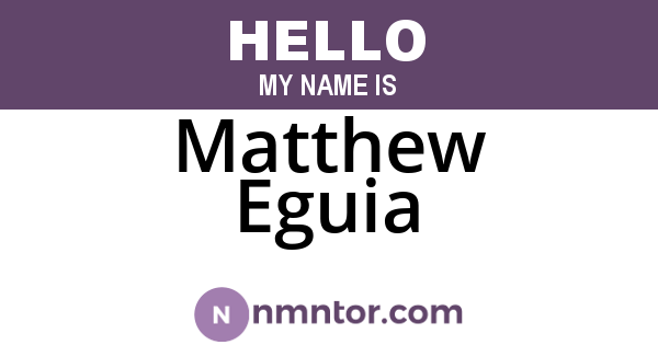 Matthew Eguia