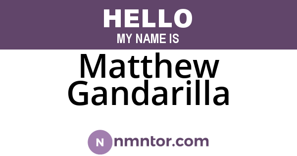 Matthew Gandarilla