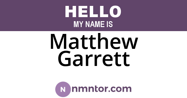 Matthew Garrett
