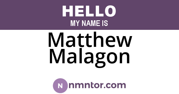 Matthew Malagon