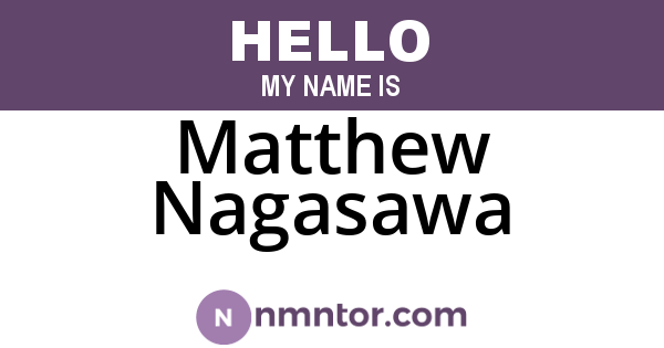 Matthew Nagasawa