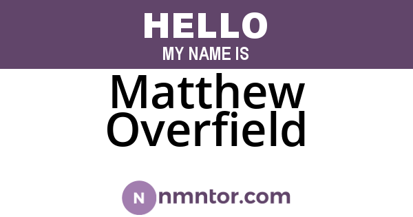 Matthew Overfield