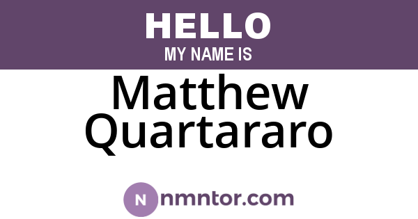 Matthew Quartararo