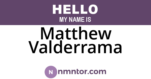Matthew Valderrama