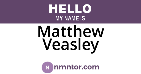 Matthew Veasley