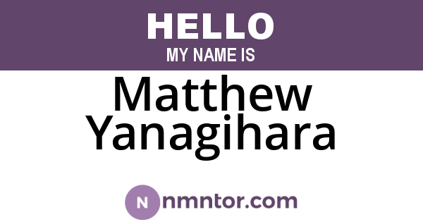 Matthew Yanagihara