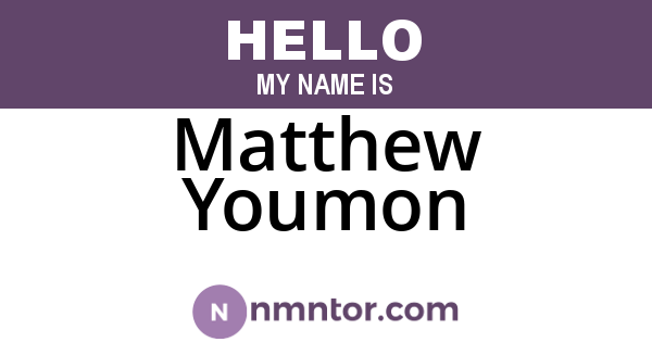 Matthew Youmon