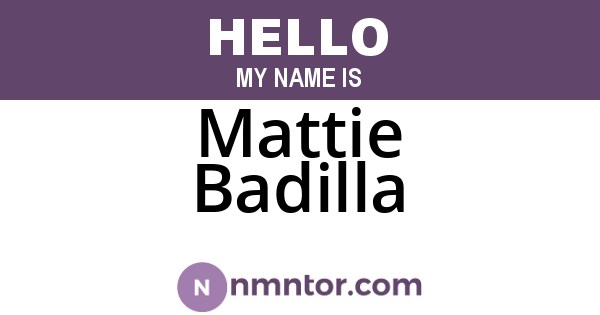 Mattie Badilla
