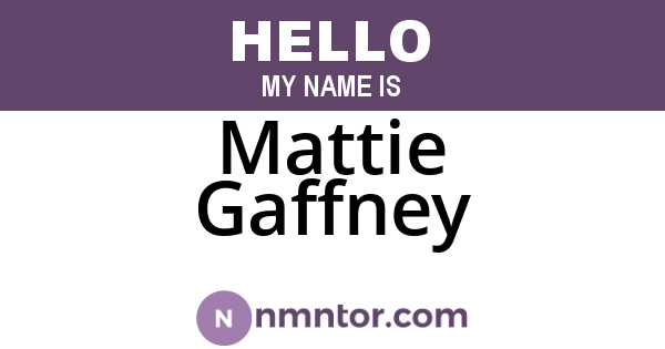 Mattie Gaffney