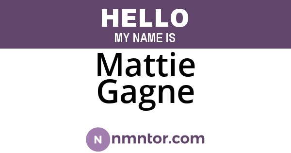 Mattie Gagne
