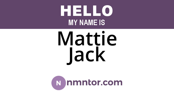Mattie Jack