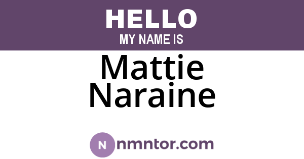Mattie Naraine
