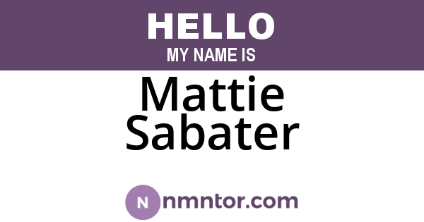 Mattie Sabater