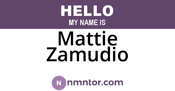 Mattie Zamudio