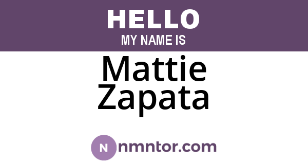 Mattie Zapata