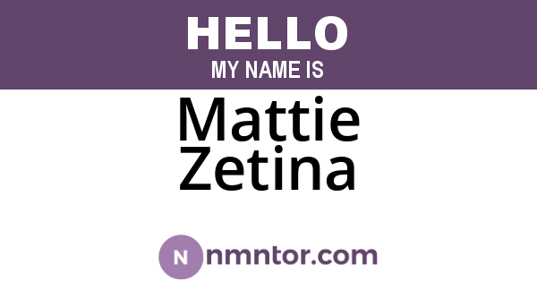 Mattie Zetina