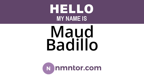 Maud Badillo