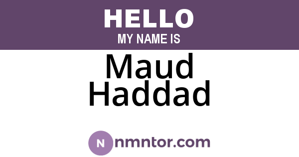 Maud Haddad