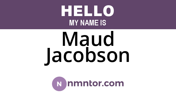 Maud Jacobson