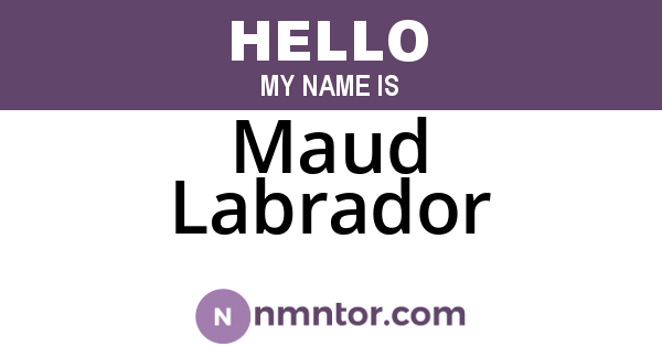 Maud Labrador