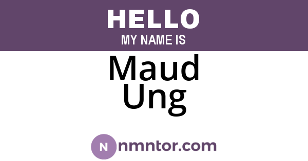 Maud Ung