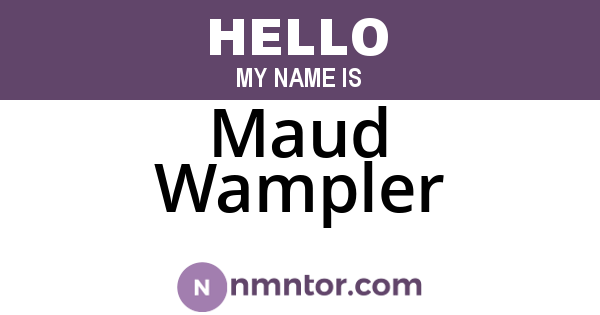 Maud Wampler