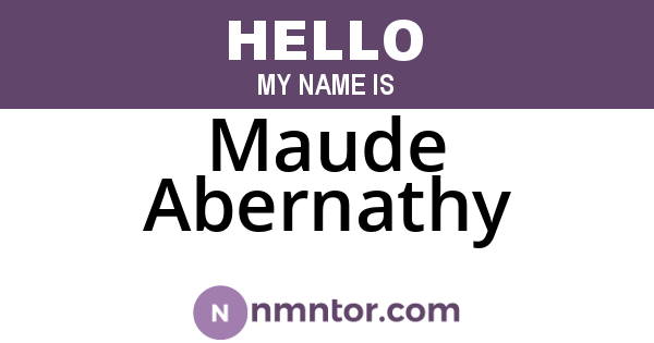 Maude Abernathy