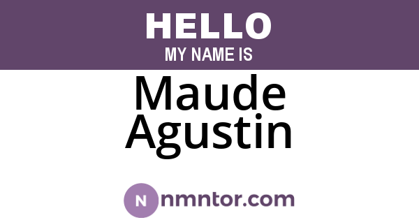Maude Agustin