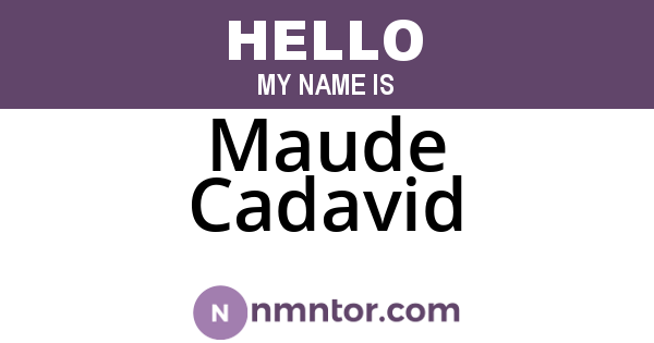 Maude Cadavid